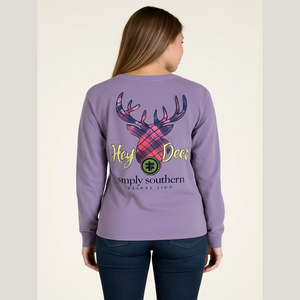 Simply southern size, large purple and gold long sleeve top
